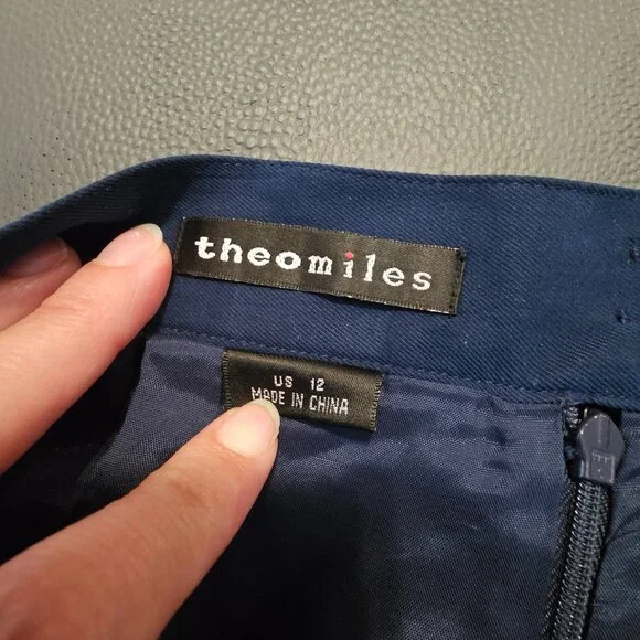 Theo Miles Silk Blue Skirt - Picture 6 of 6